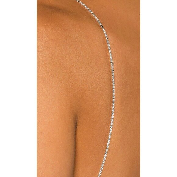 GAUGE81 Hira Mini Backless Dress in Ivory Small New Crystal Straps - Picture 4 of 15